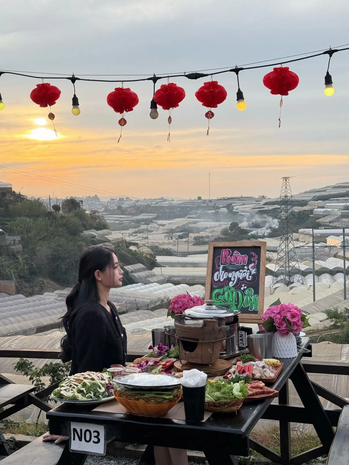 Quán nướng Đà Lạt setup tiệc miễn phí - sinh nhật kỷ niệm