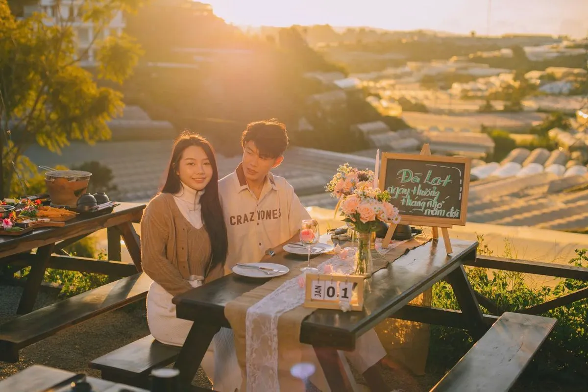Top 7 Quán Nướng Đà Lạt View Đẹp Nhất - hoàng hôn thung lũng Đà Lạt