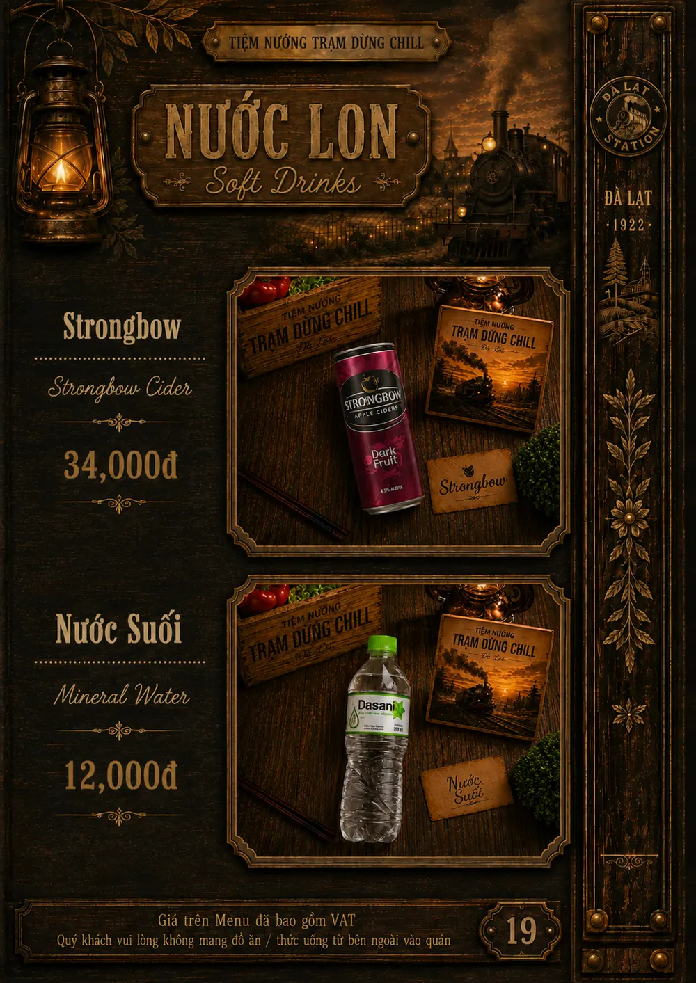Nước lon: Strongbow, nước suối